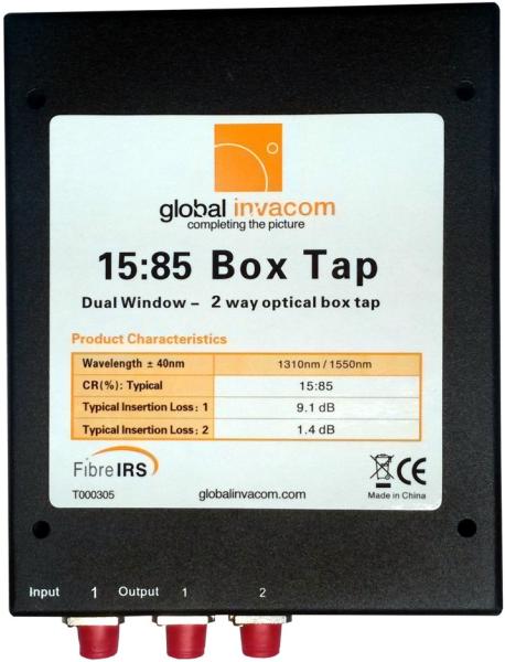 Invacom optical 2-way box tap, split ratio 15 : 85